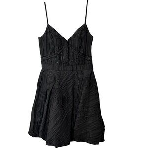 Sue Wong Nocturne Beaded Cocktail Event Party Dress 6 Black Formal whimsygoth